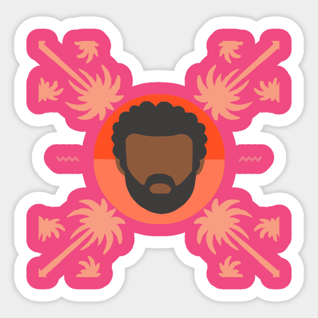 Childish Gambino Minimal Sticker by Dee and Jello